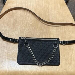 Michael Kors Black Crossbody Bag with Chain Detail SIZE XL